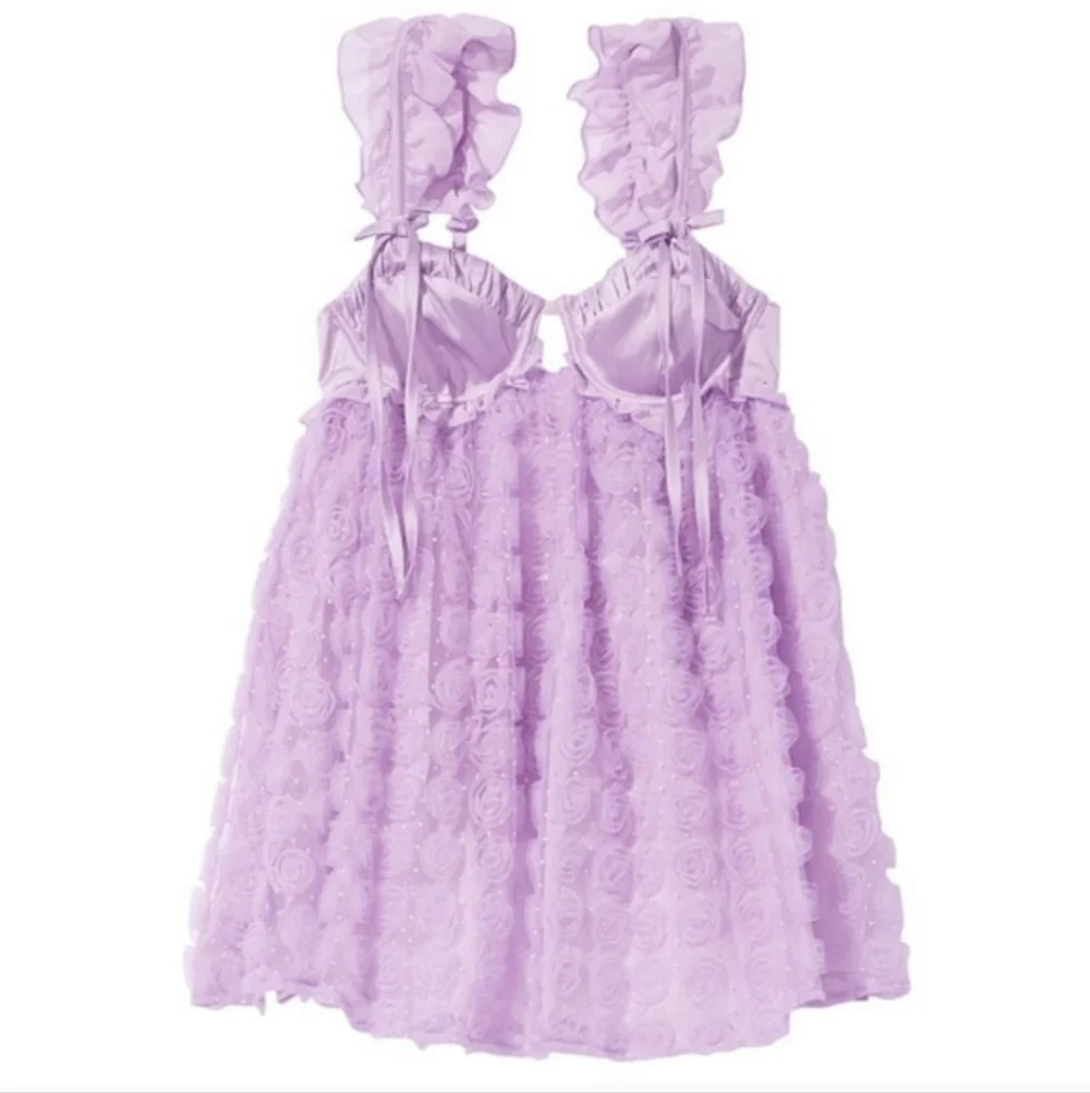 For The Love And Lemons Poppy Lilac‎ Mini Dress